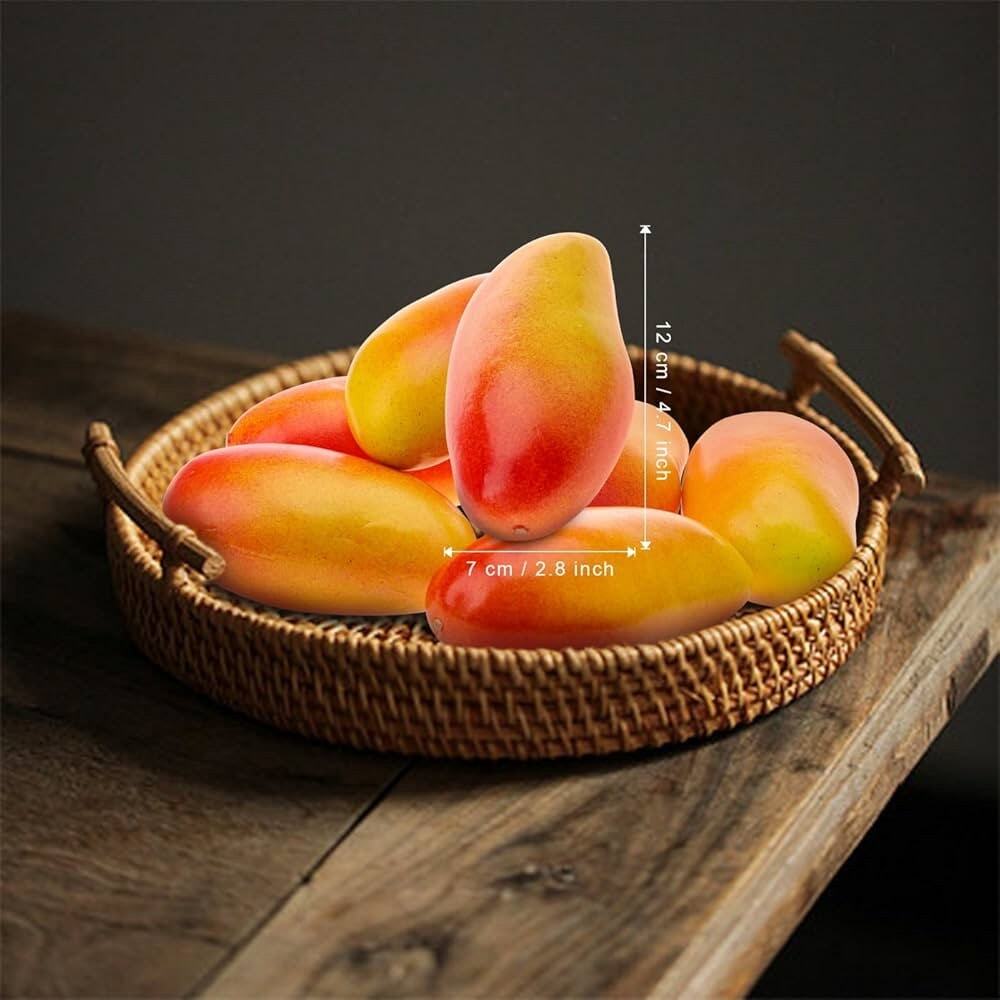 6 PCS Artificial Mango Fake Lifelike